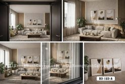 Tranh Canvas Hình Học Trừu Tượng Tông Đất Japandi Sang Trọng Mã-B3-123-A B3 123 A Tranh Canvas Hình Học Trừu Tượng Tông Đất Japandi Sang Trọng m3