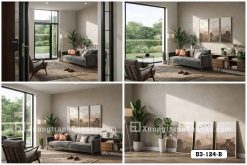 Tranh Canvas Phong Cảnh Rừng Cây Tông Nâu Đất Hiện Đại Mã-B3-124-B Bộ tranh canvas phong cảnh tối giản này là bản hòa ca của những sắc thái trung tính, từ nâu đất trầm mặc đến be cát nhẹ nhàng. Với hình ảnh những rặng cây và mặt trời buổi hoàng hôn, tác phẩm mang đến hơi thở của thiên nhiên tĩnh lặng vào không gian sống. Đây là lựa chọn hoàn hảo cho những căn hộ hiện đại theo đuổi phong cách Minimalism hoặc Wabi-sabi, tạo nên sự kết nối hoàn hảo giữa nội thất gỗ và mảng tường trang trí. Chất liệu canvas cao cấp đảm bảo sự bền màu và chiều sâu nghệ thuật cho từng đường nét. B3 124 B Tranh Canvas Phong Cảnh Rừng Cây Tông Nâu Đất Hiện Đại m3