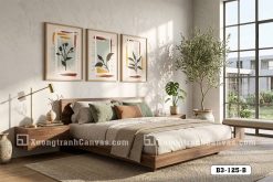 B3 125 B Tranh Canvas Nghệ Thuật Trừu Tượng Thực Vật Đa Sắc Hiện Đại m2