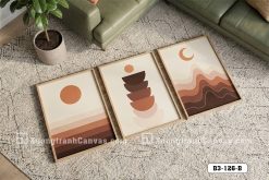 Tranh Canvas Trừu Tượng Mặt Trời Và Hình Khối Tông Màu Đất Mã-B3-126-B B3 126 B Tranh Canvas Trừu Tượng Mặt Trời Và Hình Khối Tông Màu Đất m5