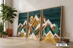 Tranh Canvas Núi Gỗ Hình Học Tông Vàng Nâu Hiện Đại Cho Phòng Khách Mã-B3-138-D <p><strong><em>Tranh canvas núi gỗ hình học</em></strong> là điểm giao thoa hoàn hảo giữa <u>nghệ thuật trừu tượng</u> và <u>vẻ đẹp mộc mạc</u> của thiên nhiên. Với những <span style="color: #f39c12;">đường nét hình học sắc sảo</span> kết hợp cùng <span style="color: #a04000;">tông vàng nâu trầm ấm</span>, bộ tranh tạo nên một <strong>điểm nhấn thị giác mạnh mẽ</strong>. Đây là giải pháp <u>trang trí tối ưu</u> để thổi hồn vào những bức tường khô khan, mang lại sự <em>sang trọng và ấm cúng</em> cho tổ ấm của bạn.</p> B3 138 D Tranh Canvas Núi Gỗ Hình Học Tông Vàng Nâu Hiện Đại Cho Phòng Khách m4