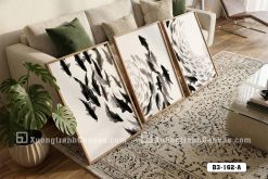 Tranh Canvas Cửu Ngư Quần Hội Thủy Mặc Đen Trắng Nghệ Thuật Mã-B3-162-A B3 162 A Tranh Canvas Cửu Ngư Quần Hội Thủy Mặc Đen Trắng Nghệ Thuật m5