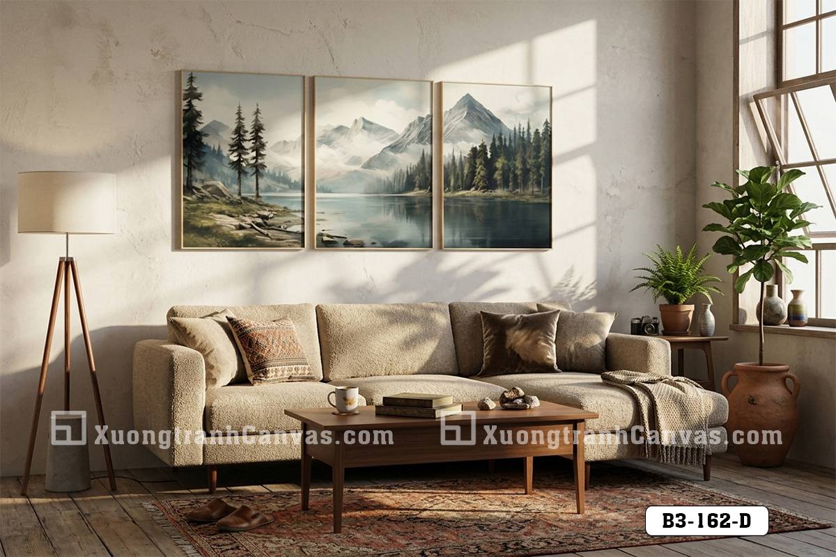 B3 162 D Tranh Canvas Nghệ Thuật Phong Cảnh Hồ Trên Núi Tuyệt Đẹp m7 B3 162 D Tranh Canvas Nghệ Thuật Phong Cảnh Hồ Trên Núi Tuyệt Đẹp m7