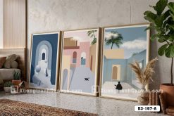 B3 167 A Tranh Canvas Kiến Trúc Trừu Tượng Phối Cảnh Không Gian Đa Chiều m1