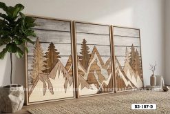 Tranh Canvas Gỗ Ghép 3D Núi Rừng Mộc Mạc Sang Trọng Mã-B3-167-D B3 167 D Tranh Canvas Gỗ Ghép 3D Núi Rừng Mộc Mạc Sang Trọng m4