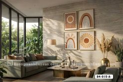 Tranh Canvas Boho Mặt Trời Cầu Vồng Tông Cam Đất Tối Giản Hiện Đại Mã-B4-015-A B4 015 A Tranh Canvas Boho Mặt Trời Cầu Vồng Tông Cam Đất Tối Giản Hiện Đại m7