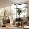 Tranh lá bạch đàn xanh - Bản giao hưởng xanh mát ướp hương nghệ thuật vào căn phòng B4 017 A m1 tranh la bach dan hien dai treo goc phong khach sang trong xuongtranhcanvas