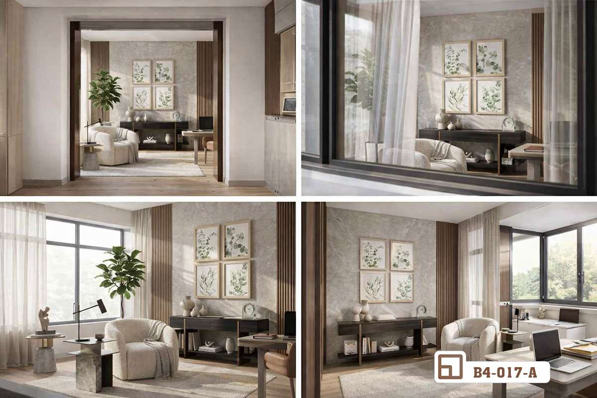 Tranh lá bạch đàn xanh - Bản giao hưởng xanh mát ướp hương nghệ thuật vào căn phòng B4 017 A m4 bo tranh la bach dan cao cap trung bay phong khach