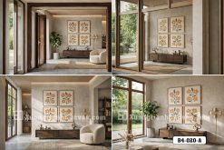 Tranh Canvas Hoa Hướng Dương Cách Điệu Cam Đất Phong Cách Minimalist Boho Mã-B4-020-A B4 020 A Tranh Canvas Hoa Hướng Dương Cách Điệu Cam Đất Phong Cách Minimalist Boho m4