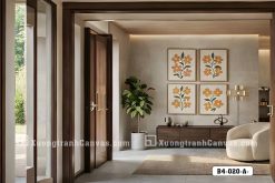 Tranh Canvas Hoa Hướng Dương Cách Điệu Cam Đất Phong Cách Minimalist Boho Mã-B4-020-A B4 020 A Tranh Canvas Hoa Hướng Dương Cách Điệu Cam Đất Phong Cách Minimalist Boho m6