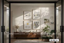 Tranh Canvas Slogan Động Lực Hoa Cúc Trắng Đen Vàng Tối Giản Hiện Đại Mã-B4-021-A B4 021 A Tranh Canvas Slogan Động Lực Hoa Cúc Trắng Đen Vàng Tối Giản Hiện Đại m6