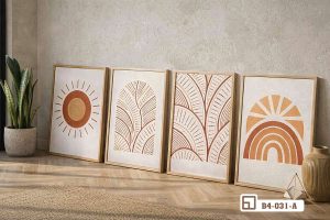 Tranh phong cảnh bohemian - Đánh thức nguồn năng lượng thổn thức, tự do muôn màu B4 031 A m8 tranh phong canh bohemian xep gon tren be go moc mac xuongtranhcanvas