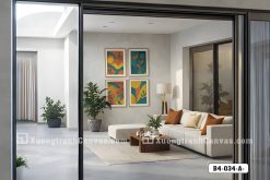 Tranh Canvas Trừu Tượng Hình Khối Màu Cam Xanh Hiện Đại Mã-B4-034-A B4 034 A Tranh Canvas Trừu Tượng Hình Khối Màu Cam Xanh Hiện Đại m6