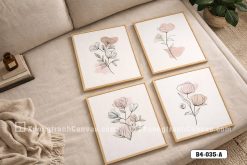 Tranh Canvas Hoa Lá Tông Beige Nude Nghệ Thuật Tối Giản Mã-B4-035-A B4 035 A Tranh Canvas Hoa Lá Tông Beige Nude Nghệ Thuật Tối Giản m5