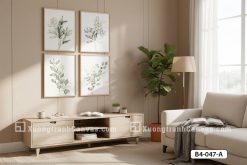 B4 047 A Tranh Canvas Cây Cỏ Nghệ Thuật Sắc Xanh Thanh Nhã Mộc Mạc m1