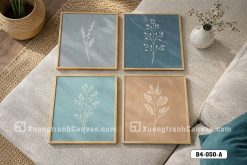 Tranh Canvas Cành Lá Tối Giản Pastel Cho Không Gian Làm Việc Hiện Đại Mã-B4-050-A B4 050 A Tranh Canvas Cành Lá Tối Giản Pastel Cho Không Gian Làm Việc Hiện Đại m5
