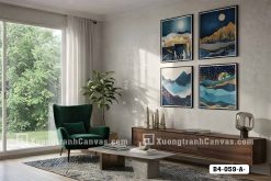 Tranh Canvas Phong Cảnh Trừu Tượng Xanh Dương Ánh Kim Sang Trọng Mã-B4-059-A B4 059 A Tranh Canvas Phong Cảnh Trừu Tượng Xanh Dương Ánh Kim Sang Trọng m7