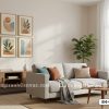 Tranh Canvas Thực Vật Trừu Tượng Tông Cam Đất Xanh Sage Hiện Đại Mã-B4-064-A B4 064 A Tranh Canvas Thực Vật Trừu Tượng Tông Cam Đất Xanh Sage Hiện Đại m1