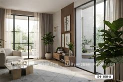 B4 108 A Tranh Canvas Thực Vật Xanh Mát Nền Trắng Tối Giản Hiện Đại m7