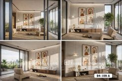 Tranh Canvas Boho Trừu Tượng Tông Cam Nâu Mã-B4-109-A B4 109 A Tranh Canvas Boho Trừu Tượng Tông Cam Nâu m4