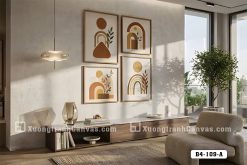 Tranh Canvas Boho Trừu Tượng Tông Cam Nâu Mã-B4-109-A B4 109 A Tranh Canvas Boho Trừu Tượng Tông Cam Nâu m7