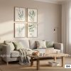 Tranh Canvas Lá Xanh Màu Nước Phong Cách Bắc Âu Tinh Tế Mã-B4-112-A B4 112 A Tranh Canvas Lá Xanh Màu Nước Phong Cách Bắc Âu Tinh Tế m1