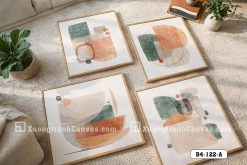 Tranh Canvas Trừu Tượng Khối Màu Hiện Đại Tông Xanh Cam Ấm Áp Mã-B4-122-A B4 122 A Tranh Canvas Trừu Tượng Khối Màu Hiện Đại Tông Xanh Cam Ấm Áp m5