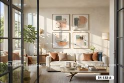 Tranh Canvas Trừu Tượng Khối Màu Hiện Đại Tông Xanh Cam Ấm Áp Mã-B4-122-A B4 122 A Tranh Canvas Trừu Tượng Khối Màu Hiện Đại Tông Xanh Cam Ấm Áp m6