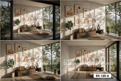 Tranh Canvas Boho Cầu Vồng Và Thiên Nhiên Tông Màu Đất Mã-B4-125-A B4 125 A Tranh Canvas Boho Cầu Vồng Và Thiên Nhiên Tông Màu Đất m4