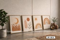Tranh Canvas Boho Cầu Vồng Và Thiên Nhiên Tông Màu Đất Mã-B4-125-A B4 125 A Tranh Canvas Boho Cầu Vồng Và Thiên Nhiên Tông Màu Đất m5