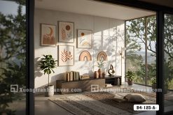 Tranh Canvas Boho Cầu Vồng Và Thiên Nhiên Tông Màu Đất Mã-B4-125-A B4 125 A Tranh Canvas Boho Cầu Vồng Và Thiên Nhiên Tông Màu Đất m6