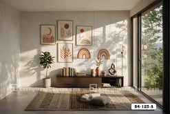 Tranh Canvas Boho Cầu Vồng Và Thiên Nhiên Tông Màu Đất Mã-B4-125-A B4 125 A Tranh Canvas Boho Cầu Vồng Và Thiên Nhiên Tông Màu Đất m7