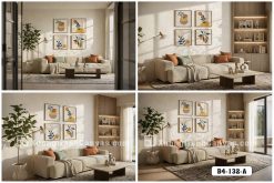 Tranh Canvas Boho Hiện Đại Tông Vàng Cam Cành Lá Trang Trí Phòng Khách Mã-B4-132-A B4 132 A Tranh Canvas Boho Hiện Đại Tông Vàng Cam Cành Lá Trang Trí Phòng Khách m4