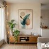 Tranh chiếc lá tối giản - Khơi nguồn không gian sống xanh thanh lịch chuẩn gu TD 008 A m1 tranh chiec la toi gian treo tuong phong khach hien dai tinh te xuongtranhcanvas