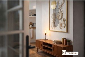 Tranh hươu vàng nghệ thuật - Kiệt tác hình học tôn vinh vị thế gia chủ TD 023 A m8 tranh huou vang nghe thuat khong gian tinh lang am cung phong doc xuongtranhcanvas