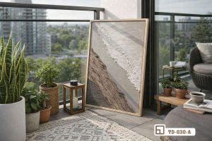 Tranh trừu tượng cát - Nhịp điệu tự nhiên nâng tầm không gian sống TD 030 A m3 tranh truu tuong cat dat san ban cong can ho penthouse thuong luu xuongtranhcanvas