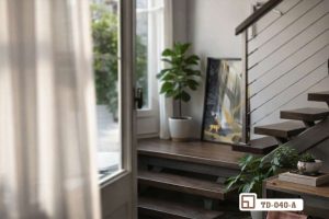 Tranh hươu vàng đài các - Khái niệm thác nước trừu tượng đầy quyến rũ TD 040 A m6 tranh huou vang dai cac hanh lang can ho cao cap xuongtranhcanvas