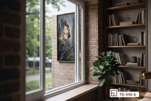 Tranh con bướm nghệ thuật - Bứt phá điểm nhấn huyền ảo đầy mê hoặc cho tổ ấm TD 046 A m6 tranh con buom nghe thuat toi gian cho biet thu sang trong xuongtranhcanvas