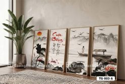 Tranh Canvas Cuộc Sống Bình An Tông Be Trắng Phong Cách Thủy Mặc Mã-TQ-003-A TQ 003 A Tranh Canvas Cuộc Sống Bình An Tông Be Trắng Phong Cách Thủy Mặc m3