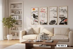 Tranh Canvas Cuộc Sống Bình An Tông Be Trắng Phong Cách Thủy Mặc Mã-TQ-003-A TQ 003 A Tranh Canvas Cuộc Sống Bình An Tông Be Trắng Phong Cách Thủy Mặc m4