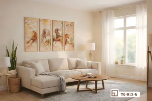 Mã đáo thành công - Tranh bộ khơi nguồn cảm hứng bất tận TQ 013 A m7 tranh bo ma dao thanh cong ket hop sofa trang hien dai xuongtranhcanvas