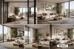 Tranh Canvas Trừu Tượng Linh Vật Vàng Tông Cam Beige Sang Trọng Mã-TQ-015-A TQ 015 A Tranh Canvas Trừu Tượng Linh Vật Vàng Tông Cam Beige Sang Trọng m5