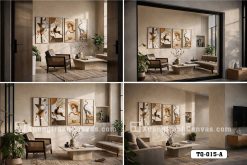 Tranh Canvas Trừu Tượng Linh Vật Vàng Tông Cam Beige Sang Trọng Mã-TQ-015-A TQ 015 A Tranh Canvas Trừu Tượng Linh Vật Vàng Tông Cam Beige Sang Trọng m6