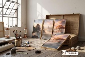 Tranh phong cảnh hoàng hôn rực lửa - Chạm đến cảm xúc thăng hoa giữa thiên nhiên kỳ vĩ TQ 019 B m4 tranh phong canh hoang hon goc xuong nghe thuat moc mac xuongtranhcanvas