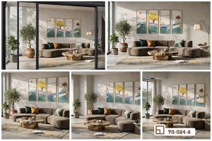 Tranh hươu vàng nghệ thuật - Định hình phong cách sống đẳng cấp và thời thượng TQ 024 A m5 tranh huou vang nghe thuat treo tuong goc nhin da khong gian xuongtranhcanvas