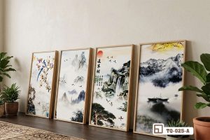 TQ 025 A m1 tranh thuy mac hien dai dat san doc dao mang net dep nghe thuat duong dai xuongtranhcanvas