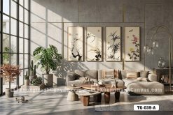 Tranh Canvas Tứ Quân Tử Lan Cúc Trúc Mai Cách Tân Hiện Đại Mã-TQ-039-A TQ 039 A Tranh Canvas Tứ Quân Tử Lan Cúc Trúc Mai Cách Tân Hiện Đại m3