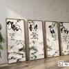Tranh thư pháp phong cảnh nghệ thuật - Gửi gắm triết lý sống sâu sắc và tinh tế TQ 044 A m1 tranh thu phap nghe thuat hien dai kho dung dung goc phong khach sang trong xuongtranhcanvas