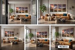 Tranh Canvas Phong Cảnh Núi Non Hoàng Hôn Đỏ Sang Trọng Hiện Đại Mã-TQ-054-A TQ 054 A Tranh Canvas Phong Cảnh Núi Cao Hoàng Hôn Rực Rỡ m5