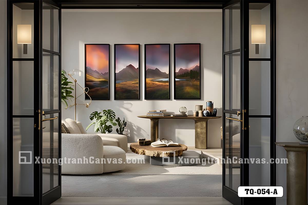 TQ 054 A Tranh Canvas Phong Cảnh Núi Cao Hoàng Hôn Rực Rỡ m7 TQ 054 A Tranh Canvas Phong Cảnh Núi Cao Hoàng Hôn Rực Rỡ m7